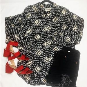 Tribal Print Long-Sleeve Blouse by Chico’s Design